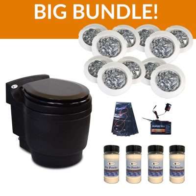 Manufacturer’s Bundle – Black Laveo™ Portable Toilet