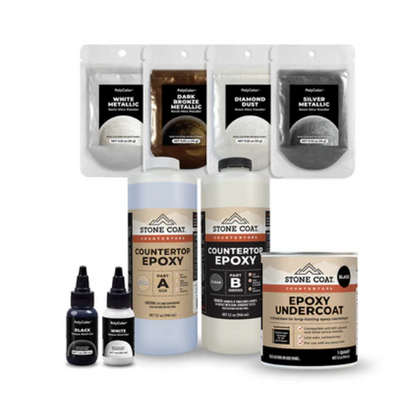 White Exotic Tones Epoxy Countertop Kit