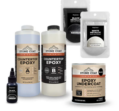 Black Marble Epoxy Countertop Kit