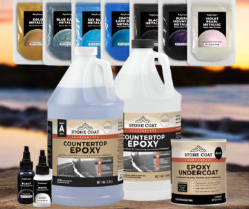 Blue Fractured Granite Epoxy Countertop Kit