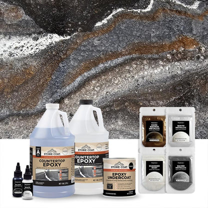 Black Exotic Tones Epoxy Countertop Kit