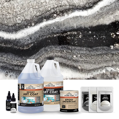 White Exotic Tones Epoxy Countertop Kit
